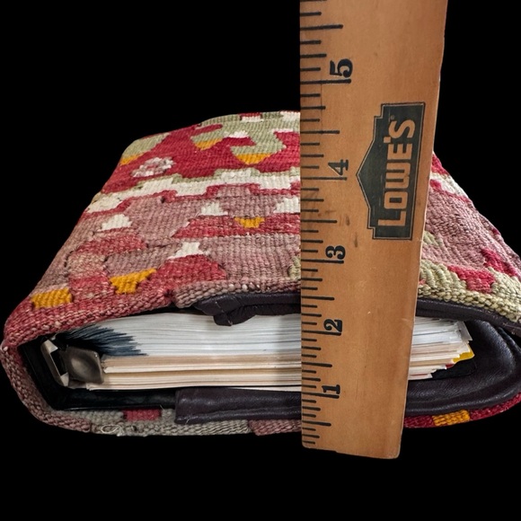VTG RARE 1982 Claudia Tres Jolie Planner Agenda Book Kilim Carpet w/Leather - Picture 6 of 16
